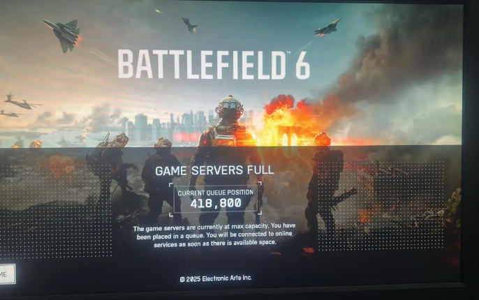 发售即爆红！《战地6》超40万玩家排队进入服务器